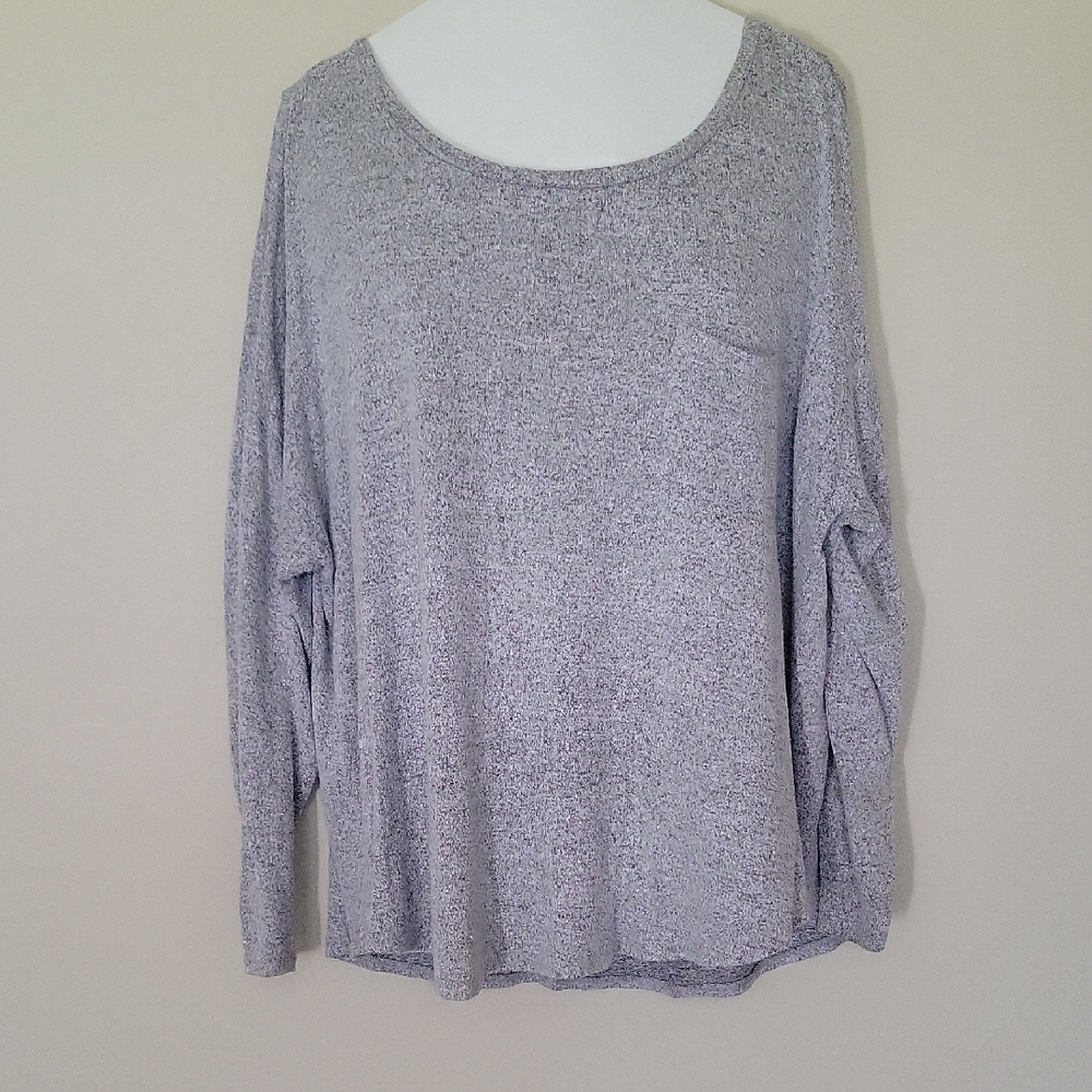 Gray Long Sleeve Top